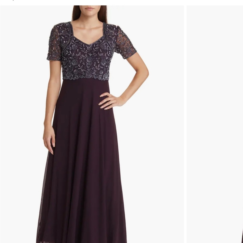 Size 6 - Pisarro Nights - Beaded Bodice A-Line Gown